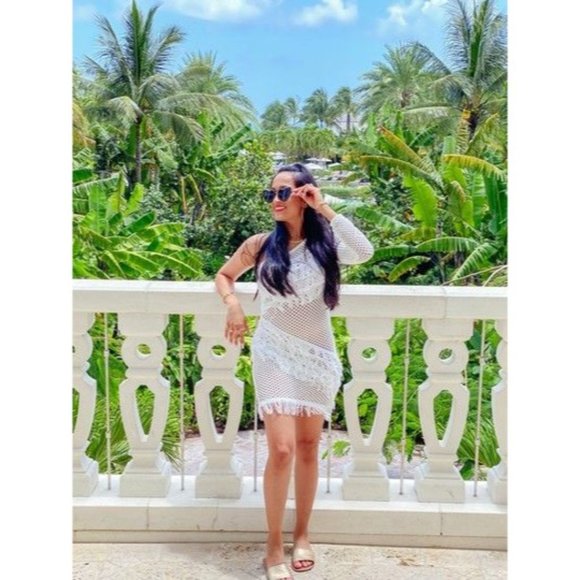 Tularosa Peek A Boo Dress in White XSmall New Womens Swim Cover up - Picture 15 of 16